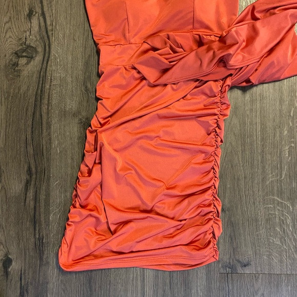 Cocktail dress. Orange - Picture 3 of 5